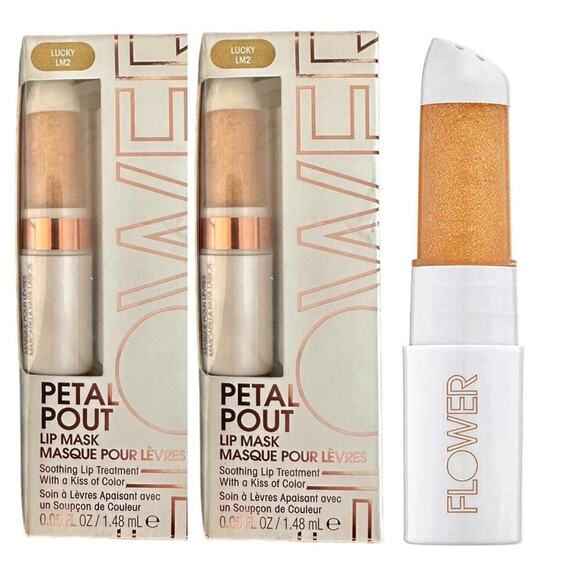 Lot of 2 FLOWER BEAUTY Petal Pout Lip Mask | Scented | Lucky LM2 - SWEET HONEY - Picture 1 of 8